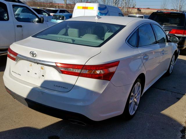 4T1BK1EBXDU074796 - 2013 TOYOTA AVALON BAS WHITE photo 4