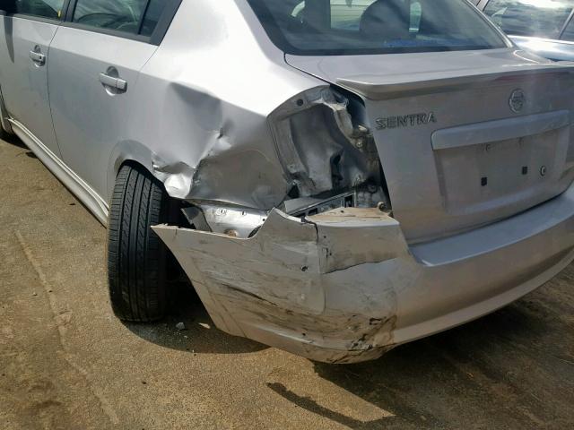 3N1AB6AP7CL644876 - 2012 NISSAN SENTRA 2.0 SILVER photo 9