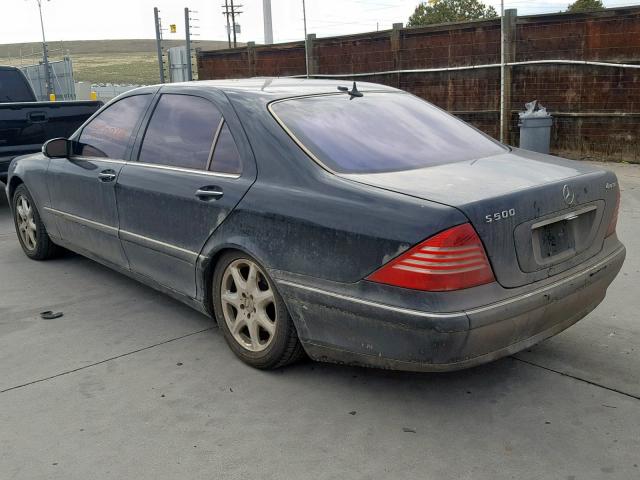 WDBNG84J15A454826 - 2005 MERCEDES-BENZ S 500 4MAT BLACK photo 3