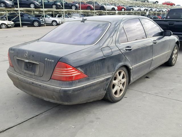 WDBNG84J15A454826 - 2005 MERCEDES-BENZ S 500 4MAT BLACK photo 4