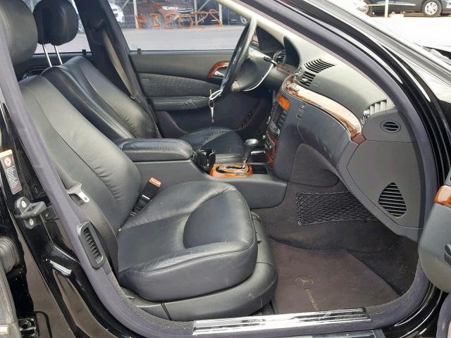 WDBNG84J15A454826 - 2005 MERCEDES-BENZ S 500 4MAT BLACK photo 5