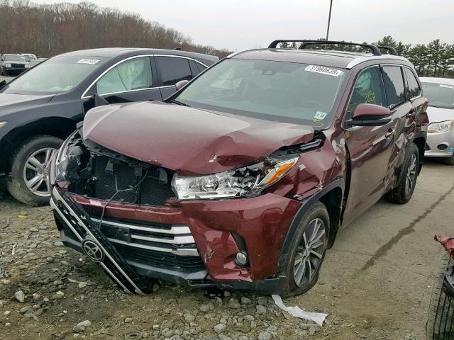 5TDJZRFH4HS386121 - 2017 TOYOTA HIGHLANDER RED photo 2