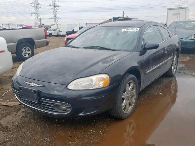 4C3AG52H91E159042 - 2001 CHRYSLER SEBRING LX BLACK photo 2