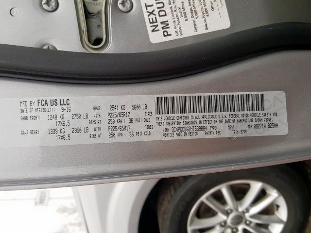 3C4PDDBG2HT539884 - 2017 DODGE JOURNEY SXT  photo 10