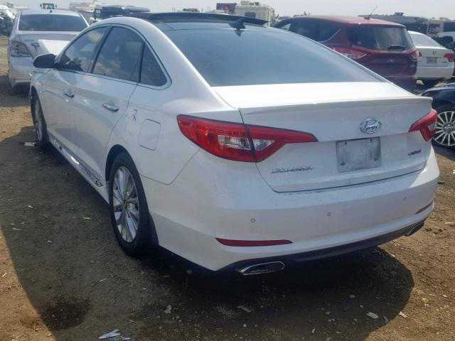 5NPE34AF6FH176716 - 2015 HYUNDAI SONATA SPO WHITE photo 3