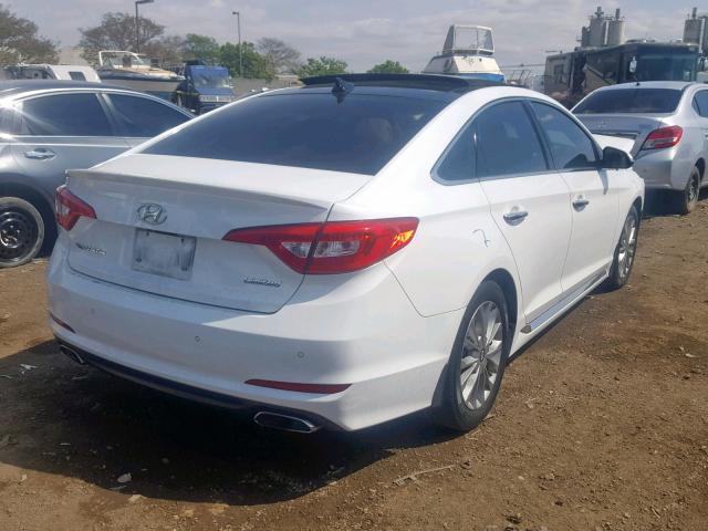 5NPE34AF6FH176716 - 2015 HYUNDAI SONATA SPO WHITE photo 4