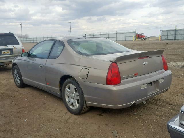 2G1WK151969216321 - 2006 CHEVROLET MONTE CARL BEIGE photo 3