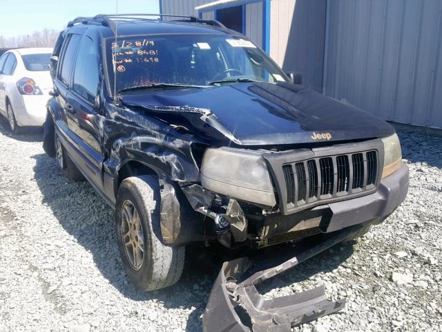 1J4GW48S64C358681 - 2004 JEEP GRAND CHER BLACK photo 1