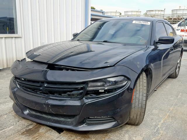 2C3CDXJG4FH926383 - 2015 DODGE CHARGER SX BLACK photo 2