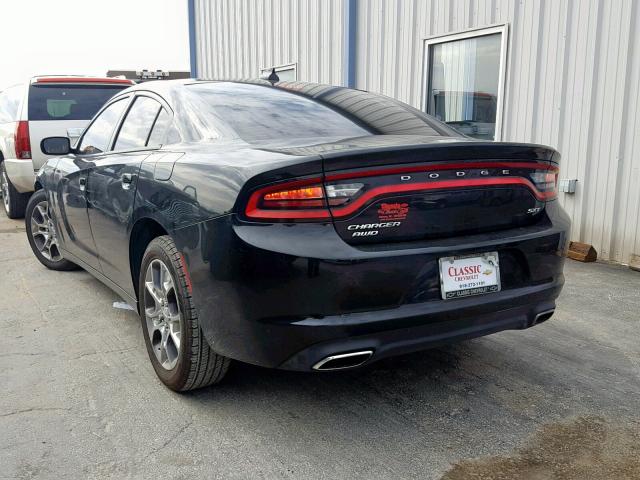 2C3CDXJG4FH926383 - 2015 DODGE CHARGER SX BLACK photo 3