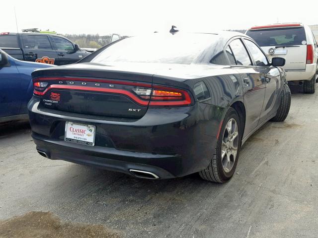 2C3CDXJG4FH926383 - 2015 DODGE CHARGER SX BLACK photo 4