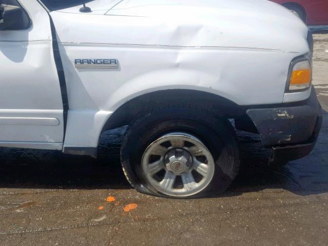 1FTYR10D78PA79025 - 2008 FORD RANGER WHITE photo 9