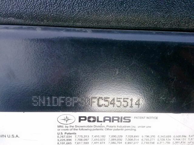 SN1DF8PS0FC545514 - 2015 POLARIS 800 RUSH P BLACK photo 10