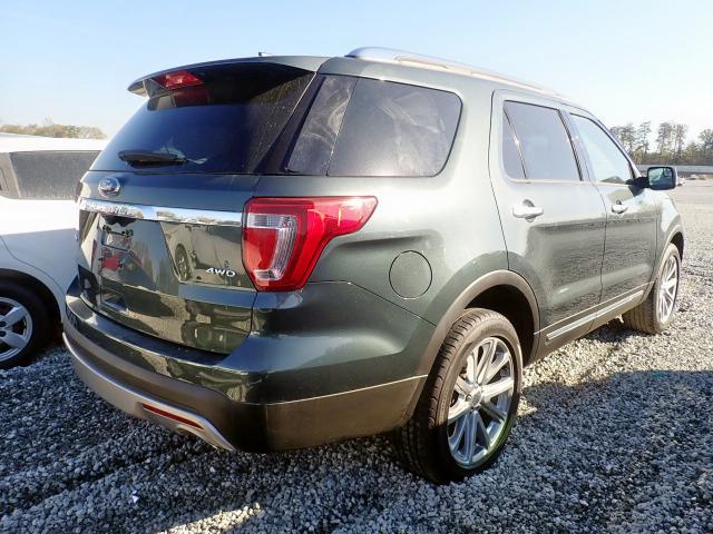 1FM5K8F81GGC14004 - 2016 FORD EXPLORER L GREEN photo 4