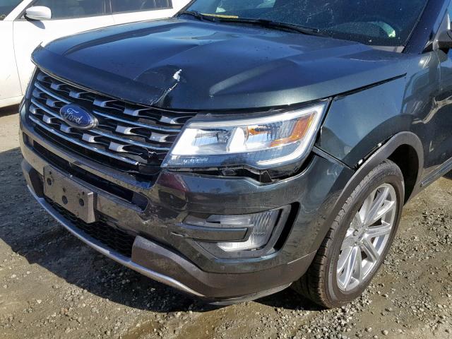 1FM5K8F81GGC14004 - 2016 FORD EXPLORER L GREEN photo 9