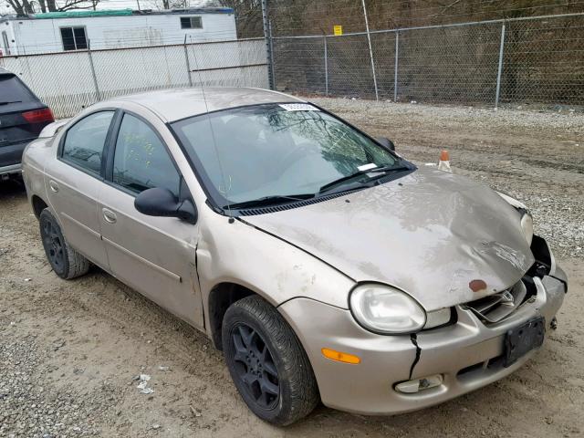 1B3ES56C32D621826 - 2002 DODGE NEON ES GOLD photo 1