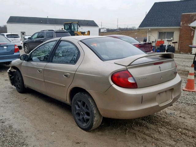 1B3ES56C32D621826 - 2002 DODGE NEON ES GOLD photo 3