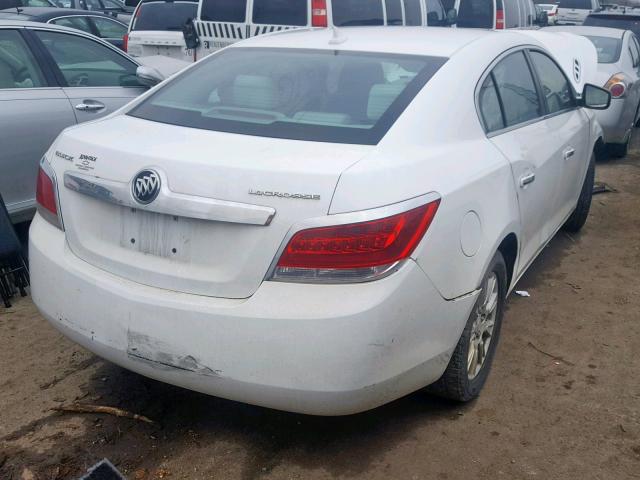 1G4GB5EG8AF180155 - 2010 BUICK LACROSSE C WHITE photo 4