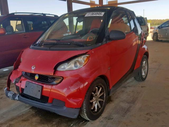 WMEEK31X59K237910 - 2009 SMART FORTWO PAS RED photo 2