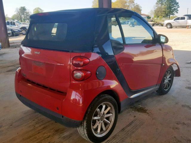 WMEEK31X59K237910 - 2009 SMART FORTWO PAS RED photo 4