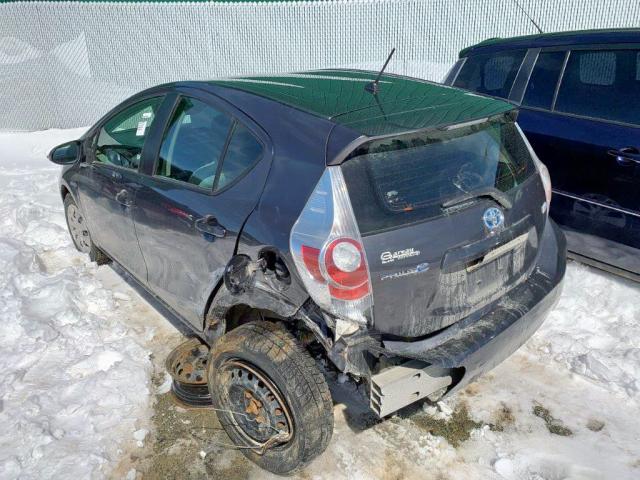 JTDKDTB34E1571563 - 2014 TOYOTA PRIUS C GRAY photo 3