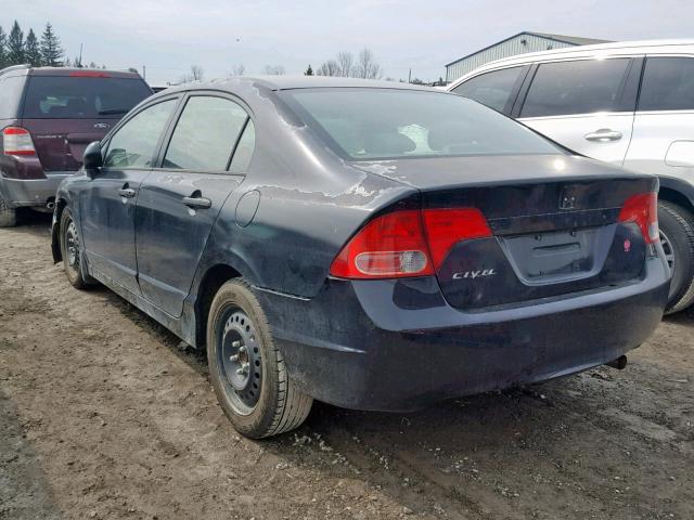 2HGFA16397H001086 - 2007 HONDA CIVIC DX BLACK photo 3