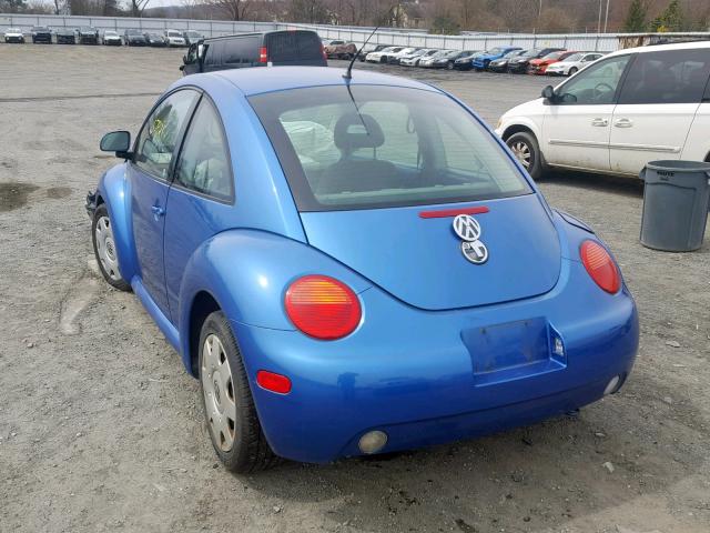 3VWBC21C5XM453894 - 1999 VOLKSWAGEN NEW BEETLE ლურჯი ფოტო 3