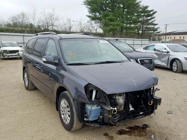 KNDMG4C74E6580211 - 2014 KIA SEDONA LX GRAY photo 1