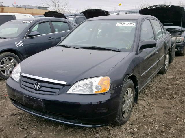 2HGES16483H946655 - 2003 HONDA CIVIC DX BLACK photo 2