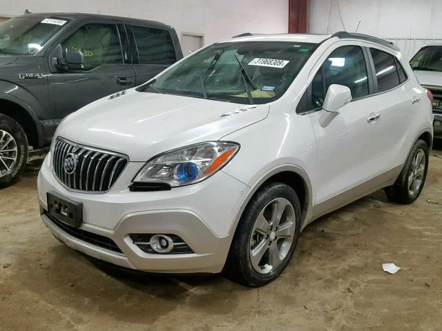 KL4CJCSB1EB638211 - 2014 BUICK ENCORE WHITE photo 2