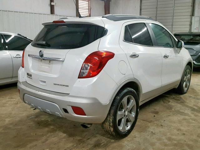 KL4CJCSB1EB638211 - 2014 BUICK ENCORE WHITE photo 4