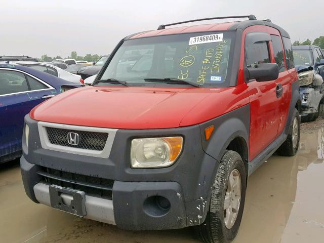 5J6YH18655L010517 - 2005 HONDA ELEMENT EX RED photo 2