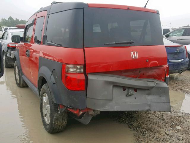 5J6YH18655L010517 - 2005 HONDA ELEMENT EX RED photo 3