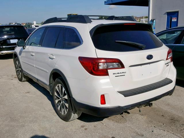 4S4BSENC1G3245638 - 2016 SUBARU OUTBACK 3. WHITE photo 3