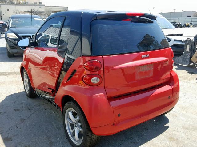 WMEEJ3BA8CK526591 - 2012 SMART FORTWO PUR RED photo 3