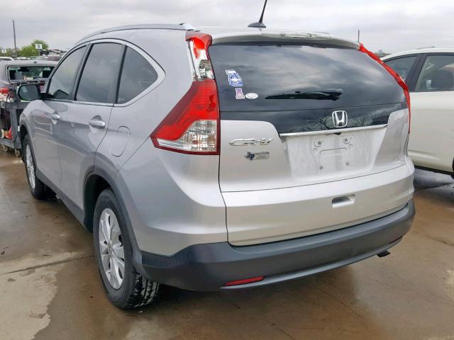 5J6RM3H76CL023603 - 2012 HONDA CR-V EXL SILVER photo 3