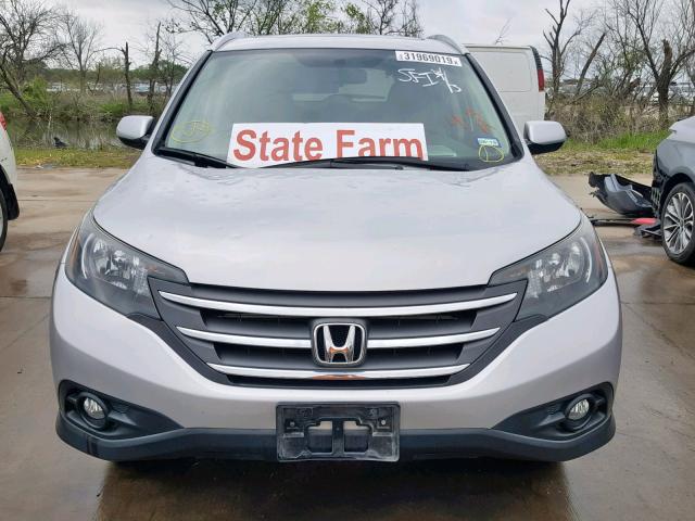 5J6RM3H76CL023603 - 2012 HONDA CR-V EXL SILVER photo 9