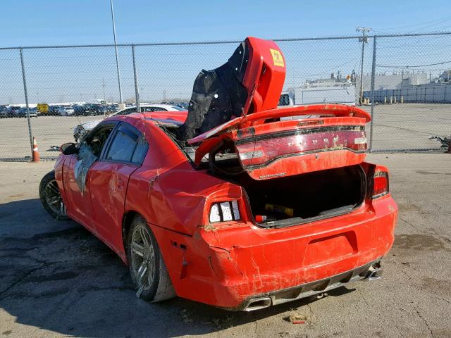 2C3CDXAG6DH734427 - 2013 DODGE CHARGER PO RED photo 3