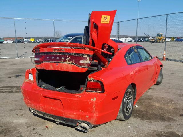 2C3CDXAG6DH734427 - 2013 DODGE CHARGER PO RED photo 4