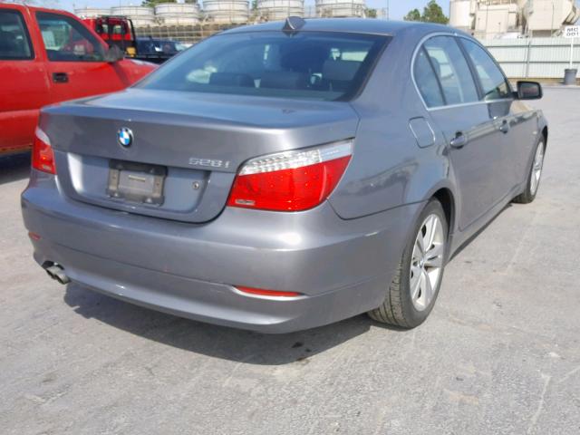 WBANV13579C153889 - 2009 BMW 528 XI GRAY photo 4