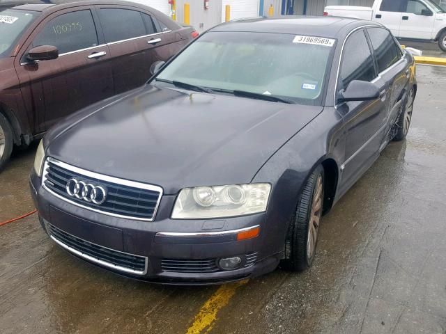 WAUML44E14N013559 - 2004 AUDI A8 L QUATT GRAY photo 2