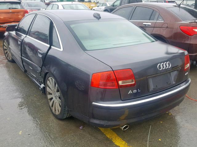 WAUML44E14N013559 - 2004 AUDI A8 L QUATT GRAY photo 3