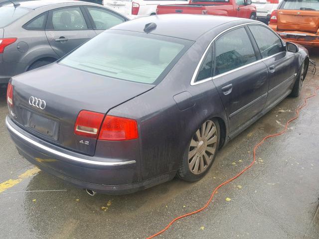 WAUML44E14N013559 - 2004 AUDI A8 L QUATT GRAY photo 4