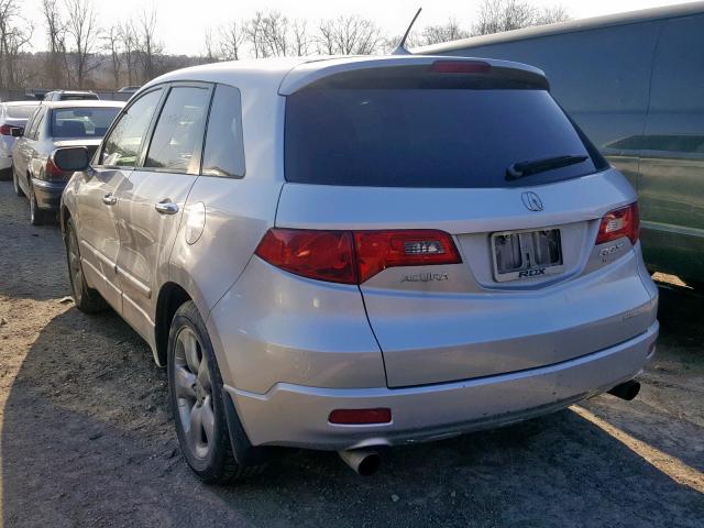 5J8TB18257A009303 - 2007 ACURA RDX SILVER photo 3