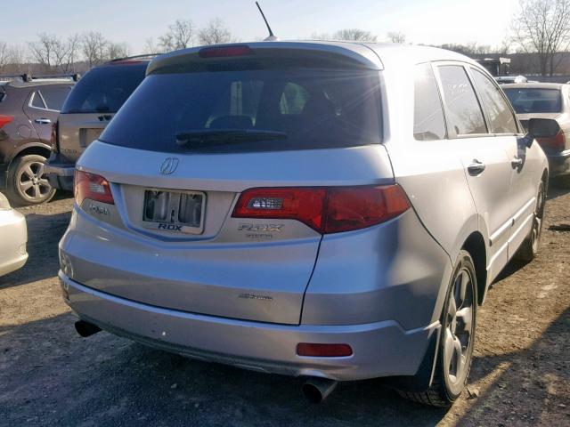 5J8TB18257A009303 - 2007 ACURA RDX SILVER photo 4