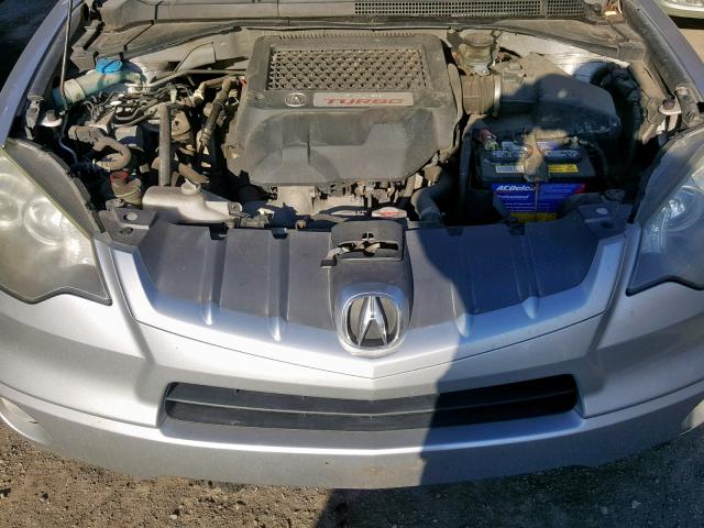 5J8TB18257A009303 - 2007 ACURA RDX SILVER photo 7