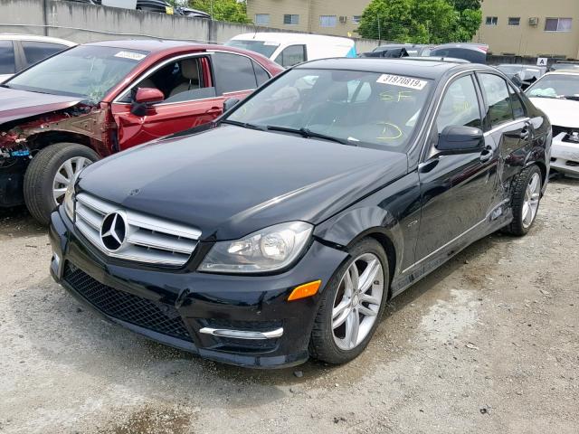 WDDGF4HB8CR203637 - 2012 MERCEDES-BENZ C 250 BLACK photo 2