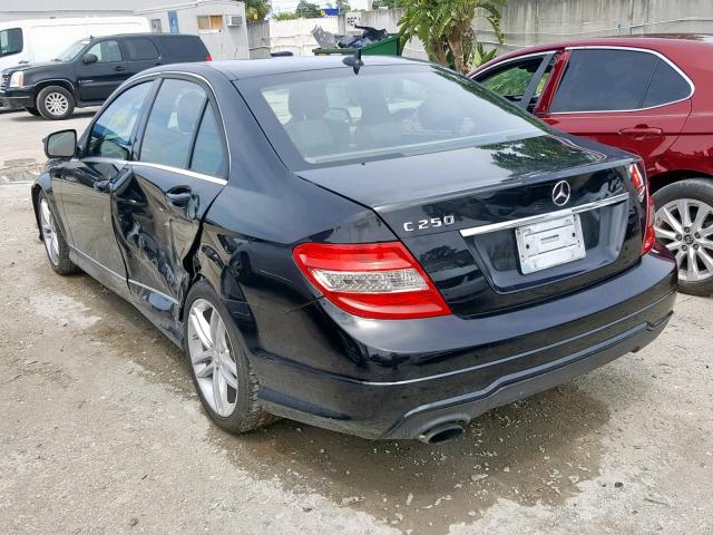 WDDGF4HB8CR203637 - 2012 MERCEDES-BENZ C 250 BLACK photo 3