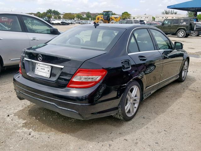 WDDGF4HB8CR203637 - 2012 MERCEDES-BENZ C 250 BLACK photo 4