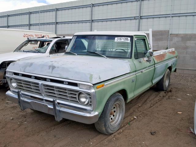 F10GKR82476 - 1973 FORD F-150 GREEN photo 2